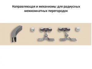Направляющая и механизмы верхний подвес для радиусных межкомнатных перегородок Волгодонск